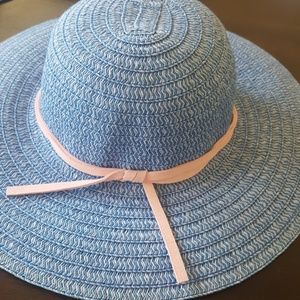 Janie And Jack NWT size 6 12 M blue pink sun hat
